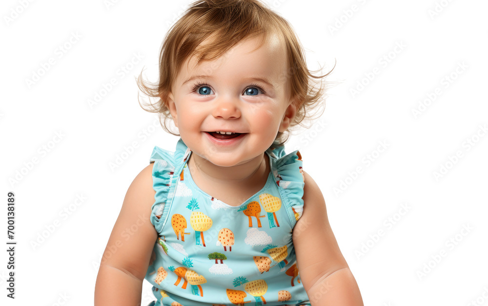 Adorable Cherub in a Onesie On Isolated Background Adorable Cherub in a Onesie On Isolated Background
