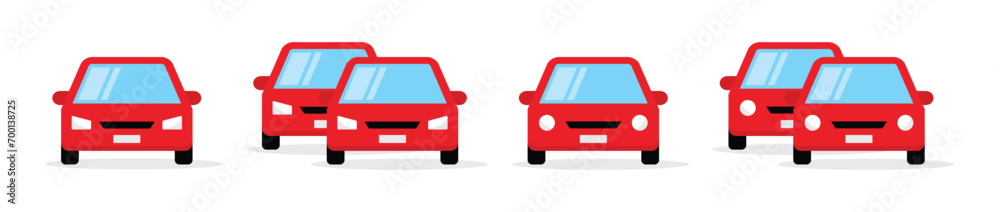 Taxi car set icon. Transportation icon, vector illustration