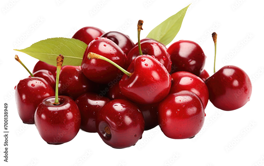 Kashmiri Cherries On Isolated Background Kashmiri Cherries On Isolated Background