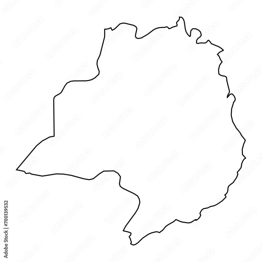 Lofa map, administrative division of Liberia. Vector illustration.