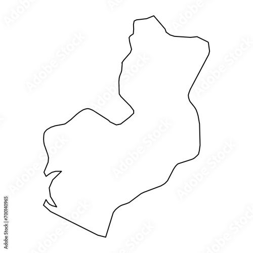 Montserrado map, administrative division of Liberia. Vector illustration. photo
