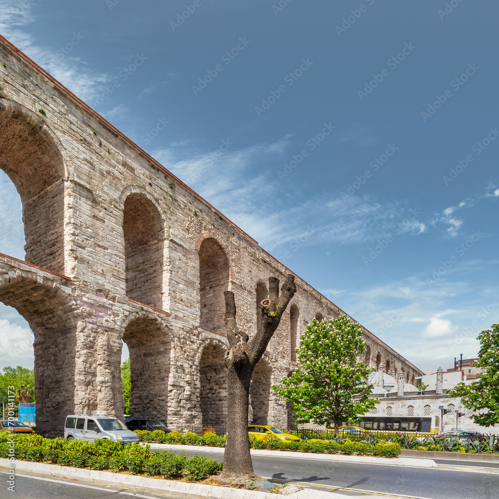 Valens Aqueduct, a Roman aqueduct that was the major water providing system of the Eastern Roman capital of Constantinople, Istanbul, Turkey