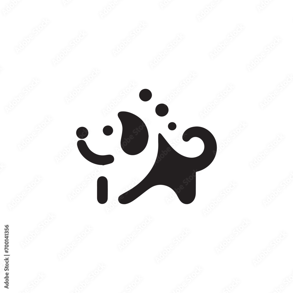 minimalist dog logo on white background minimalist dog logo on white background