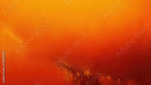 Dark Orange and gold painting Abstract background