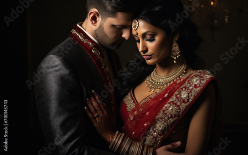 Indian couple giving romantic pose