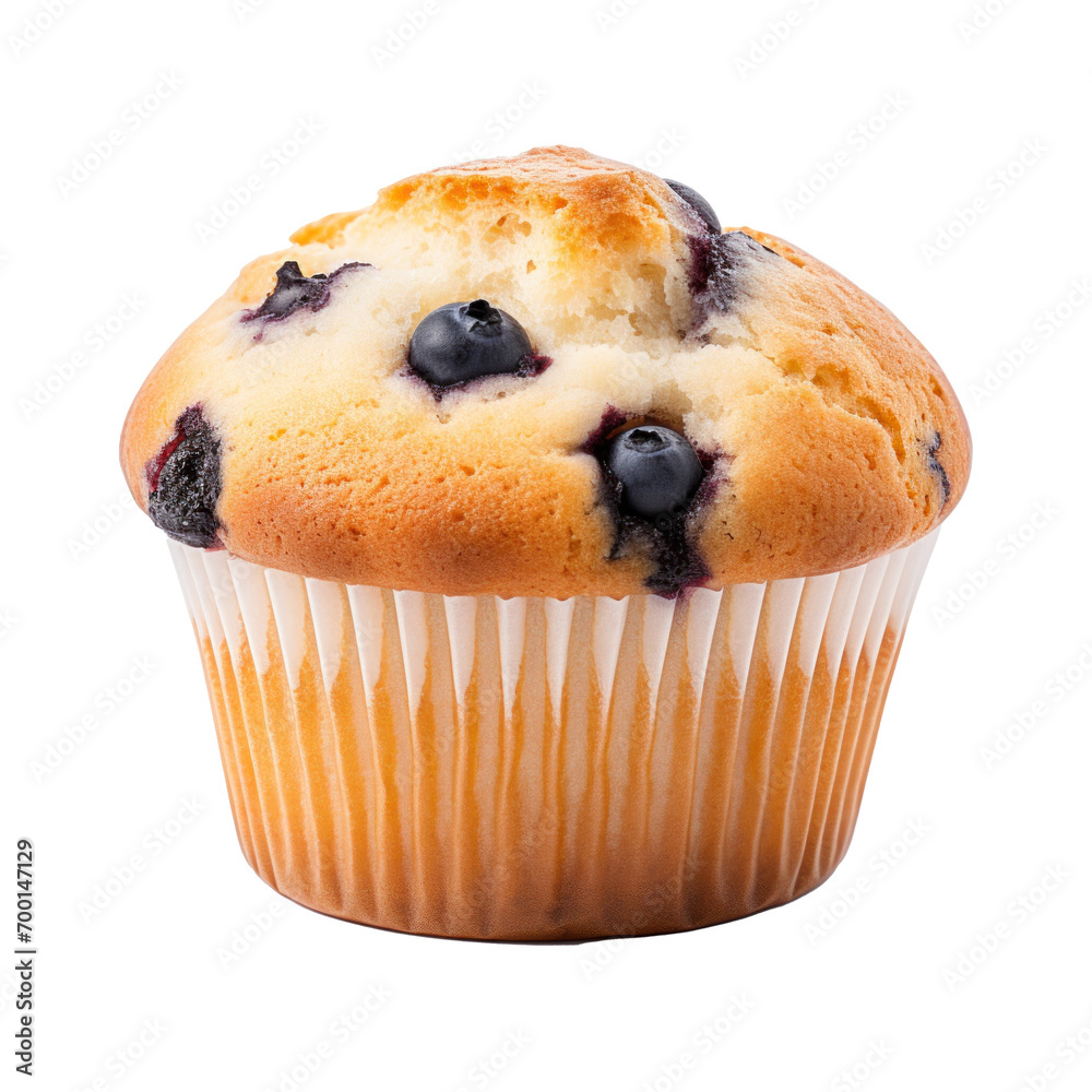 Blueberry muffin isolated on transparent background Blueberry muffin isolated on transparent background