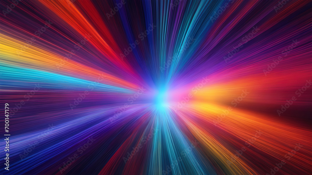 Vibrant Light Burst with Spectrum Colors Vibrant Light Burst with Spectrum Colors