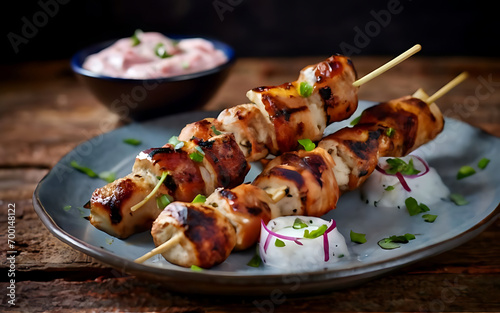 Capture the essence of Souvlaki in a mouthwatering food photography shot
