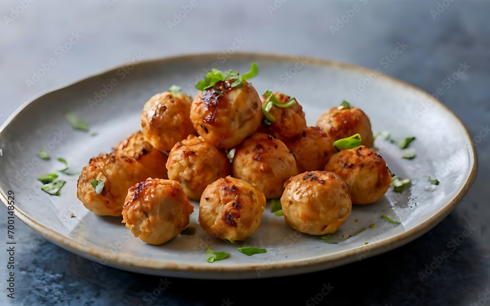 Capture the essence of Keftedes in a mouthwatering food photography shot Capture the essence of Keftedes in a mouthwatering food photography shot