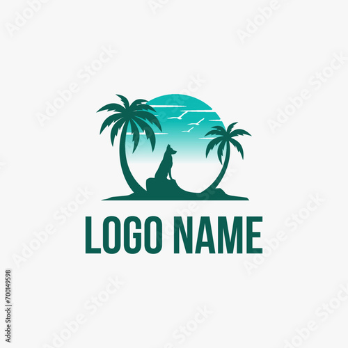 Wallpaper Mural tropical island logo Torontodigital.ca