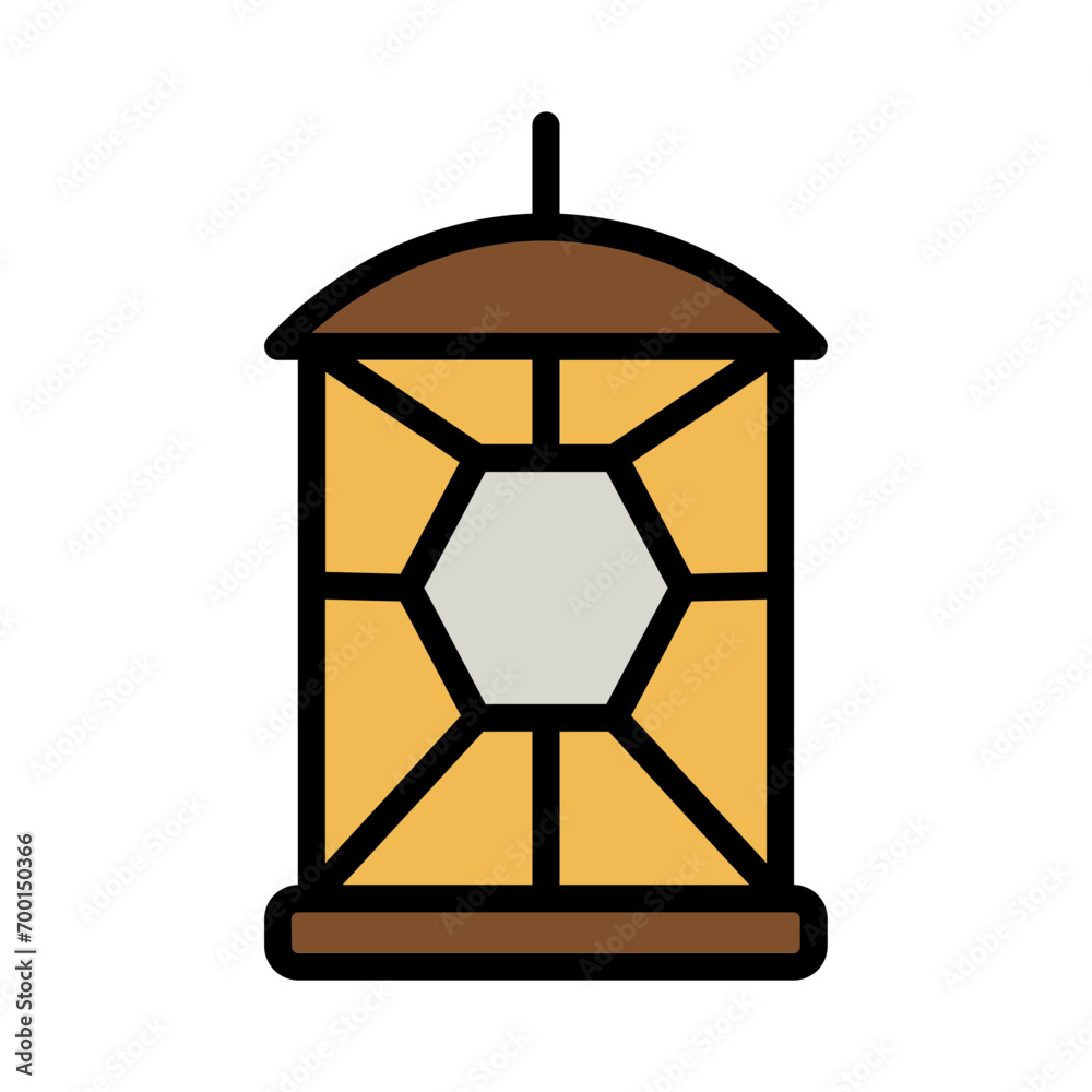 Lamp Lantern Light Filled Outline Icon Lamp Lantern Light Filled Outline Icon