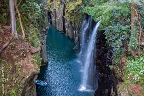 Manai Waterfall in Takachiho Gorge, Miyazaki, Japan photo