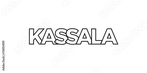 Kassala in the Sudan emblem. The design features a geometric style, vector illustration with bold typography in a modern font. The graphic slogan lettering. photo
