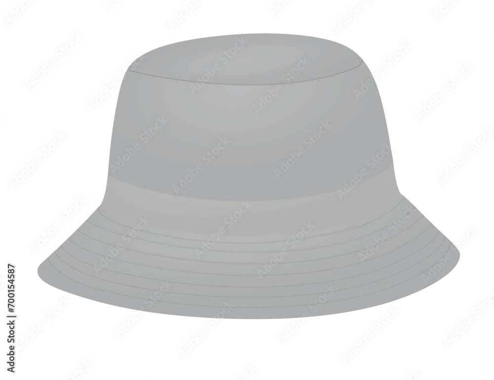 Grey fisherman hat. vector illustration Grey fisherman hat. vector illustration