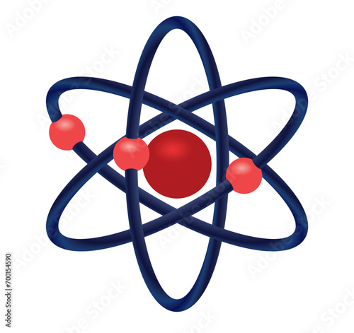 Atomic structure model. vector illustration 
