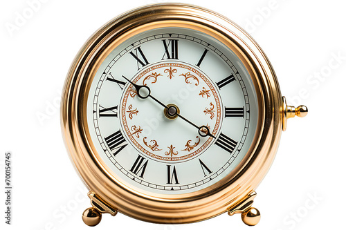 Old fashioned antique gold pocket watch isolated on a Transparent background. Generative AI