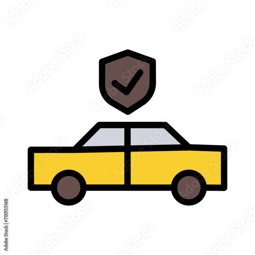 Auto Confirmation Parking Filled Outline Icon