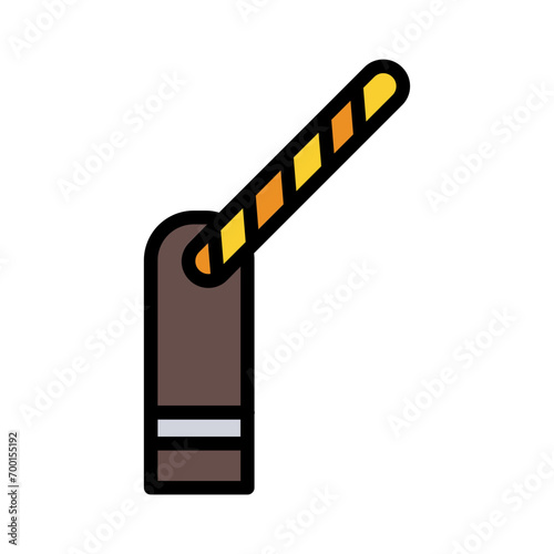 Barrier Border Car Filled Outline Icon
