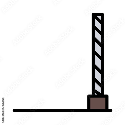 Barrier Border Car Filled Outline Icon