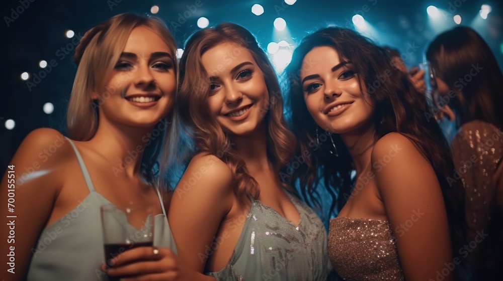 Three teenage girls were partying in a nightclub
