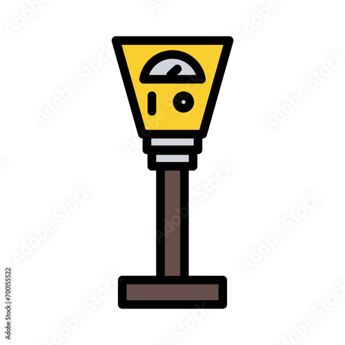 City Meter Parking Filled Outline Icon