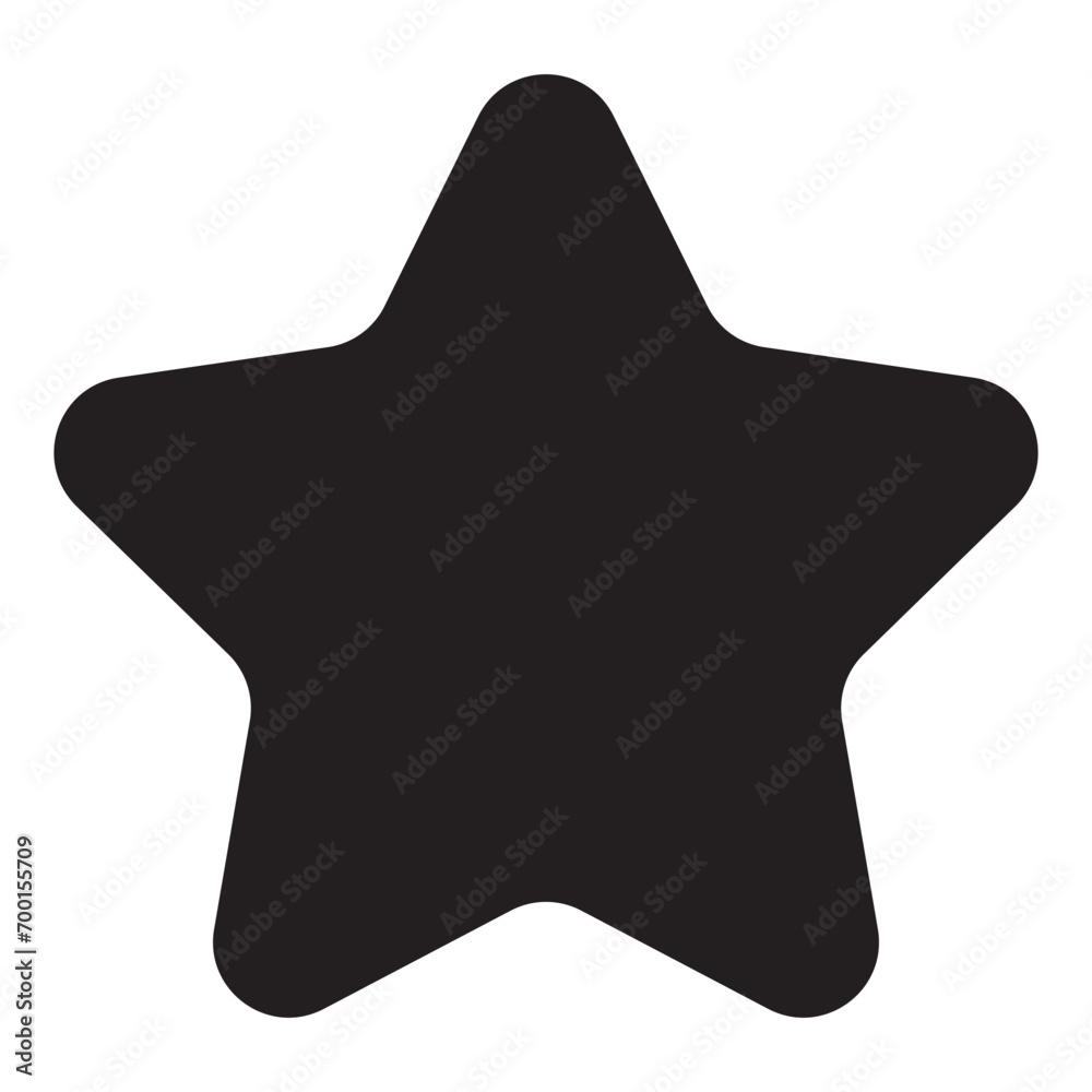 Star icon vector symbol. Round corner star icon on a white background. Isolated black star symbol with flat style. Christmas star. Star icon vector symbol. Round corner star icon on a white background. Isolated black star symbol with flat style. Christmas star.