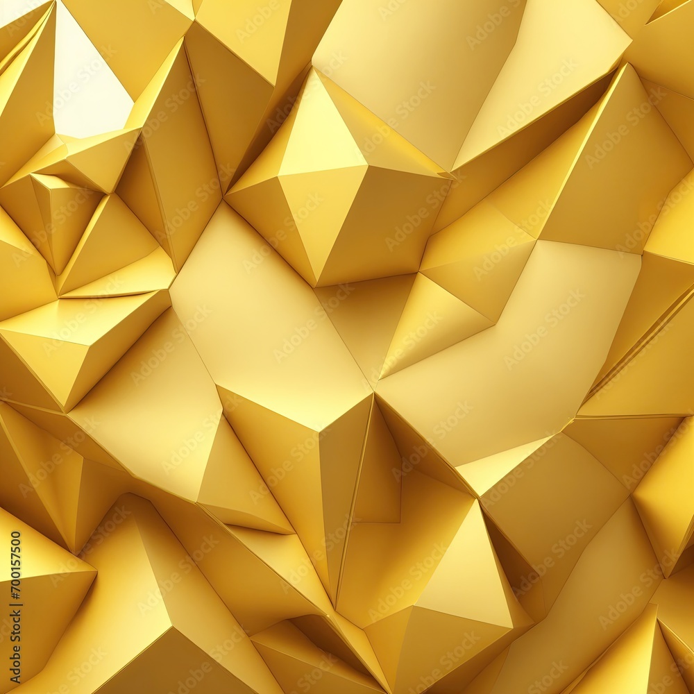 Yellow and gold 3d triangles background Yellow and gold 3d triangles background