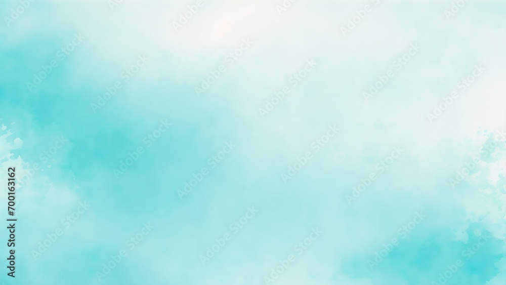 Cyan Bleeding Watercolor texture Background Cyan Bleeding Watercolor texture Background