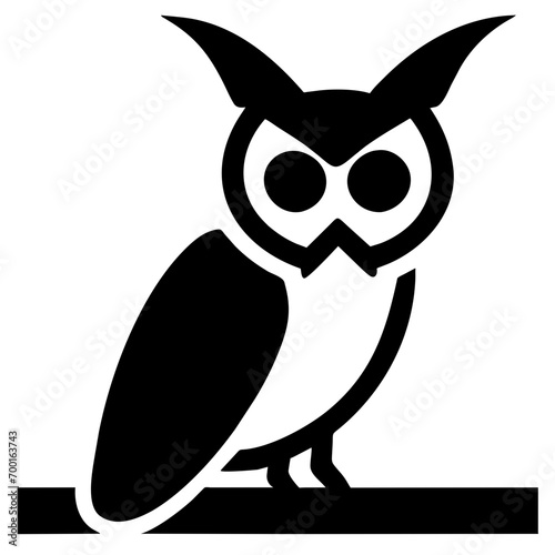 Majestic horned owl vektor icon illustation
