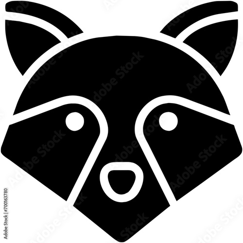 Curious raccoon with a mask vektor icon illustation