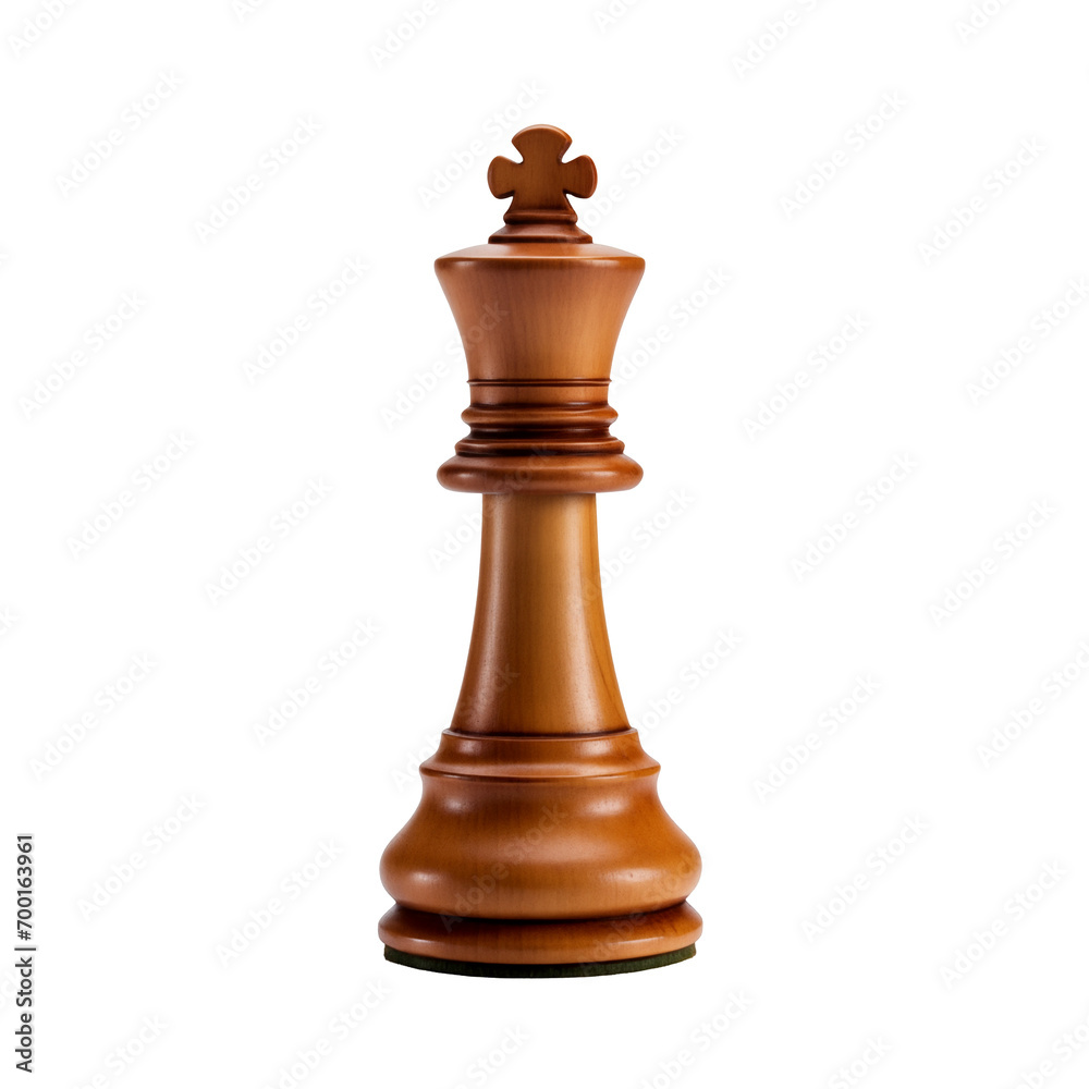 Wooden chess king isolated on white background. Wooden chess king isolated on white background.