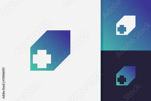 medical box logo design icon template
