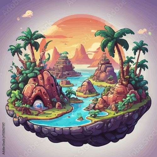 Alien Island Icon EPS Format Design Very Cool 