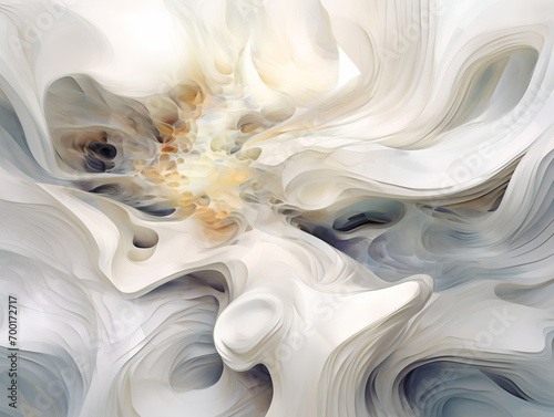White wavy multilayered texture abstract design expressive art background