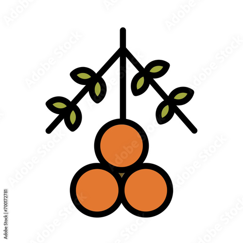 Abundant Berry Fruit Filled Outline Icon