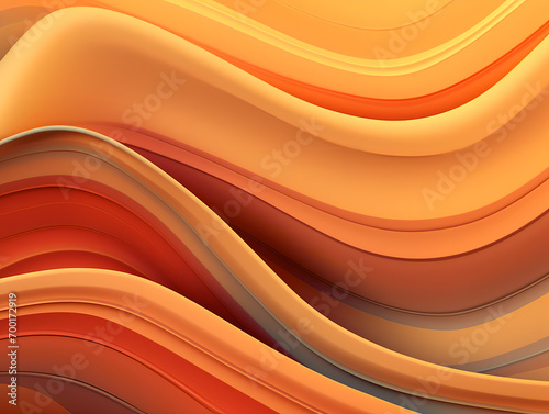 Orange color wavy multilayered texture abstract expressive art background