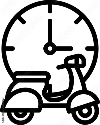 Scooter Time Line Icon