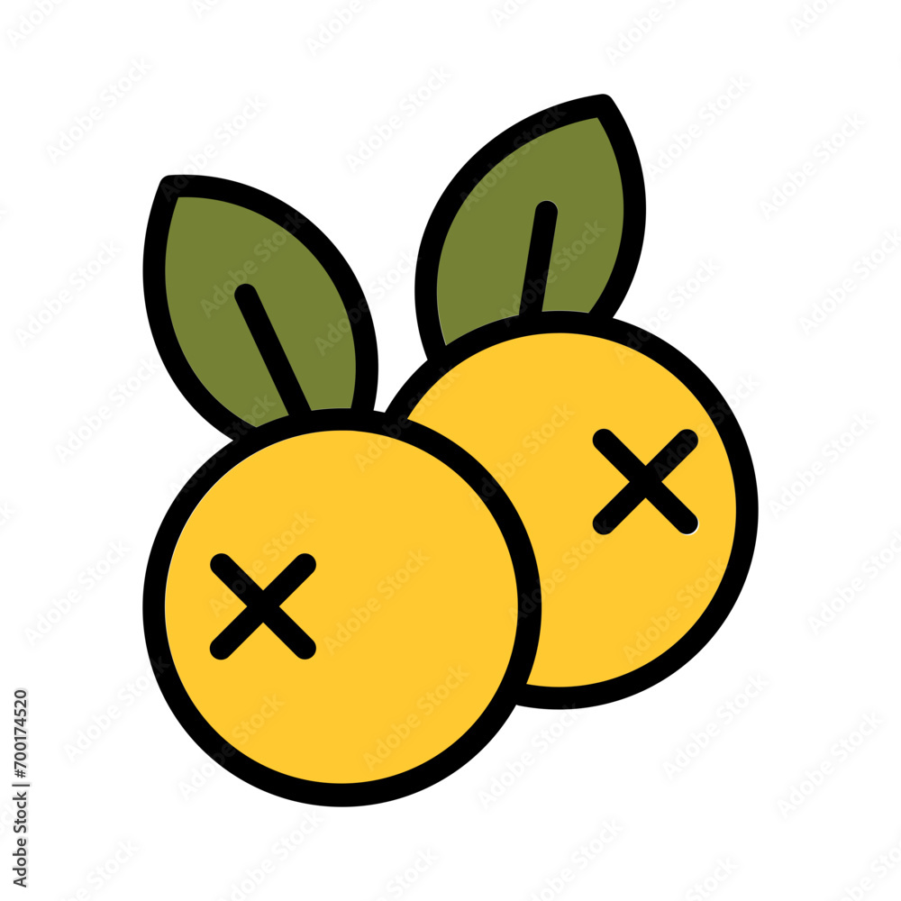Berry Food Fruit Filled Outline Icon Berry Food Fruit Filled Outline Icon