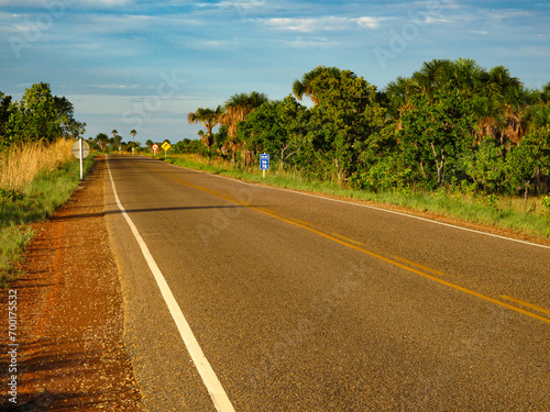 Rodovia BR401, próximo ao Município de Bonfim com Lethen, região do Essequibo, Amazônia, estado de Roraima  - Fronteira do Brasil com a Guiana photo