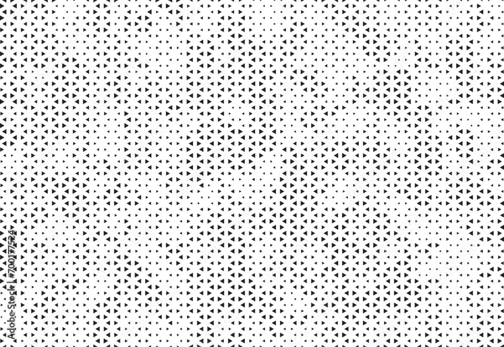 Abstract triangular halftone texture vector geometric Background. Halftone triangles retro grunge pattern. Minimal 80s style dynamic structure wallpaper - obrazy, fototapety, plakaty 