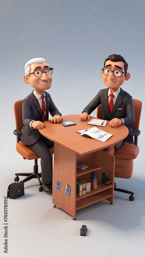 3D Cartoon character like a businessman 3D Cartoon character like a businessman