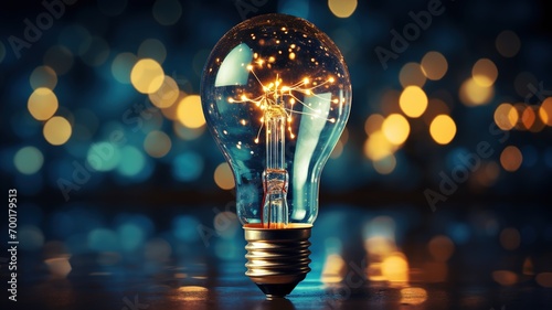 glass concept pixelated light bulb icon on digital