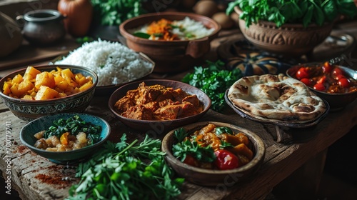 arabic traditional food on the table,