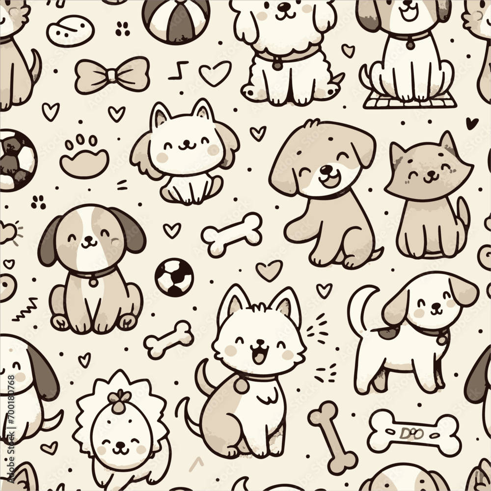 seamless pattern with dogs seamless pattern with dogs