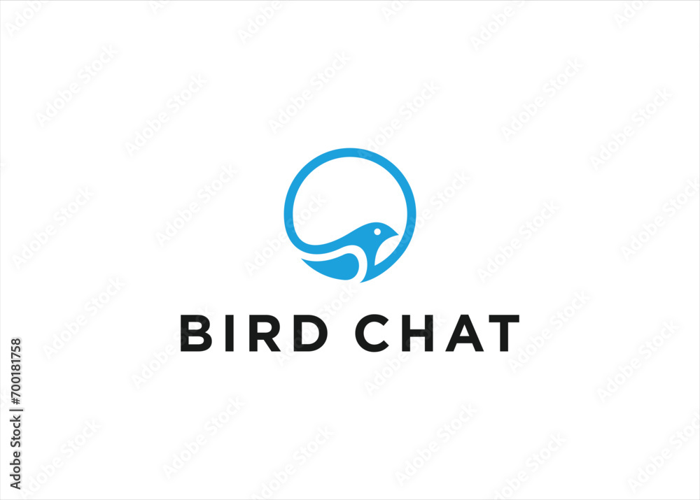 Bird chat logo design vector illustration Bird chat logo design vector illustration