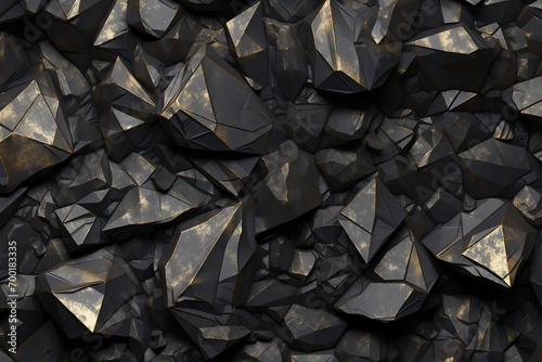 a group of black rocks
