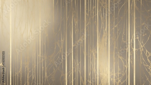 Gray grunge texture decorated with Shiny golden lines luxury background