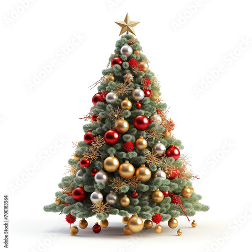 a christmas tree with ornaments