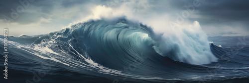 a large wave in the ocean photo