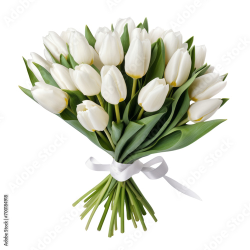 White tulips convey a pure and sincere meaning  symbolizing the ability to sacrifice everything for the one you love  without expecting benefits or rewards.